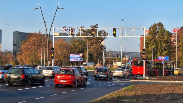 kružni tok kod Brankovog mosta Novi Beograd